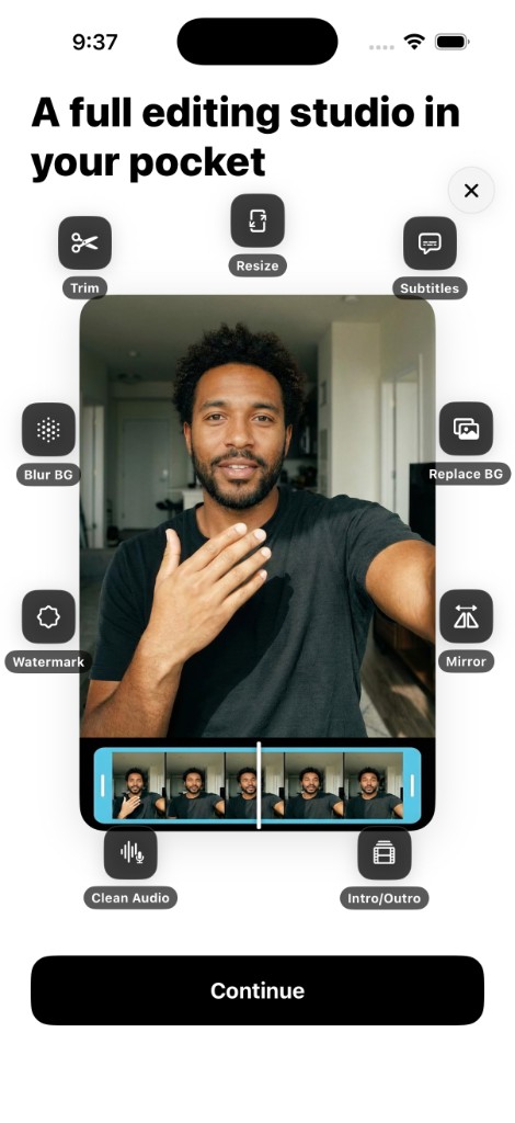 CueCam editing studio